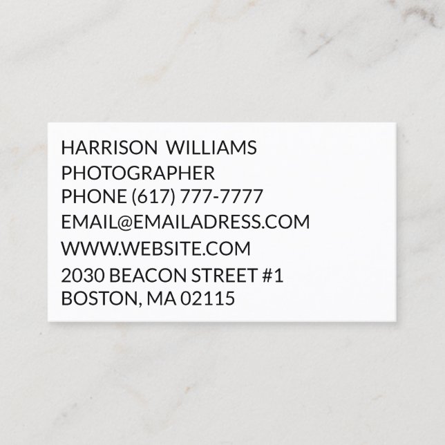 Anpassa anpassning av minimalistisk elegant visitkort (Framsida)