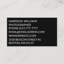 Anpassa anpassning av minsta möjliga elegant svart visitkort