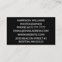 Anpassa anpassning av minsta möjliga elegant svart visitkort