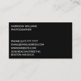 Anpassa anpassning av minsta möjliga elegant svart visitkort