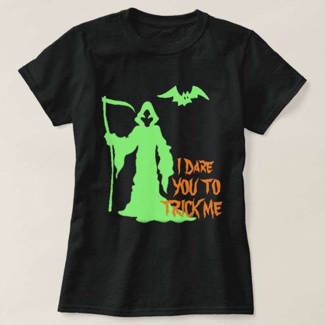 Anpassa anpassning med Grim Reaper Halloween Pun T Shirt (Design framsida)