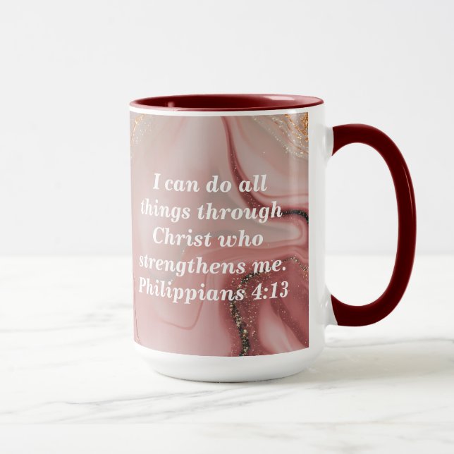 Anpassa Anpassningsbar Bible Scripture Coffee Mugg (Höger)
