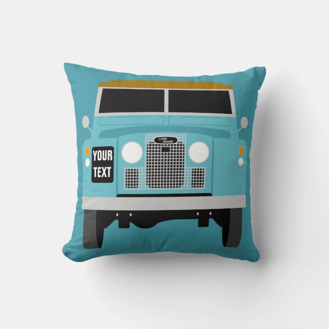 Anpassa anpassningsbar Blue Land Rover Series 2 Kudde (Framsida)