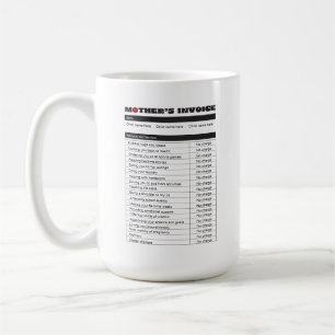 Anpassa Anpassningsbar för Mors dag-faktura Gift 4 Kaffemugg