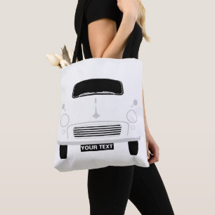 Anpassa Anpassningsbar White Morris Minor Pop Art Tygkasse