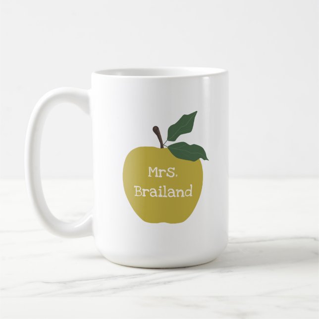 Anpassa anpassningsbarna för lärarpresentäpple kaffemugg (Vänster)