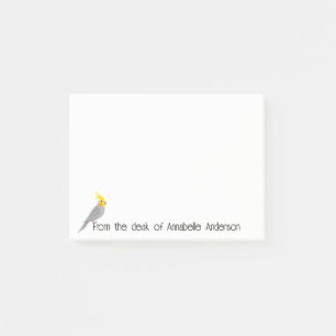 Anpassa anteckningar för Cute Cockatiel Post-it Block