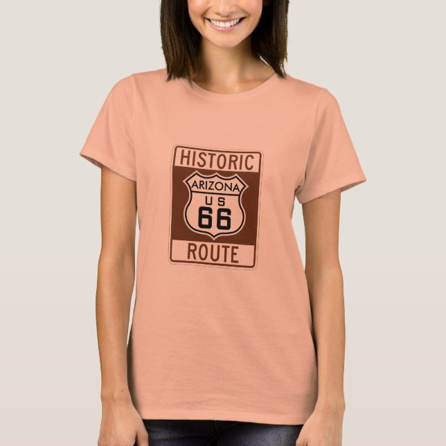 Anpassa Arizona US Route 66 T Shirt (Framsida)