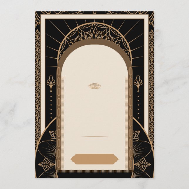 ANPASSA: Art Deco-stil Bakgrund Meny (Framsida)
