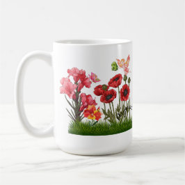 Anpassa Aug Birth Flowers & Stone Kaffemugg