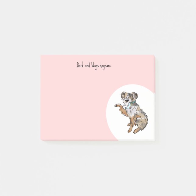 Anpassa Australian shepherd Post-it Block (Framsida)