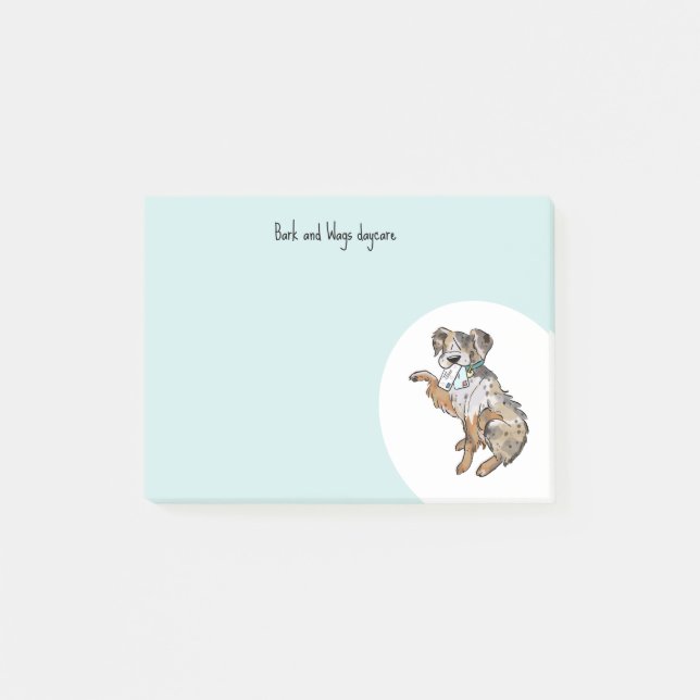 Anpassa Australian shepherd Post-it Block (Framsida)