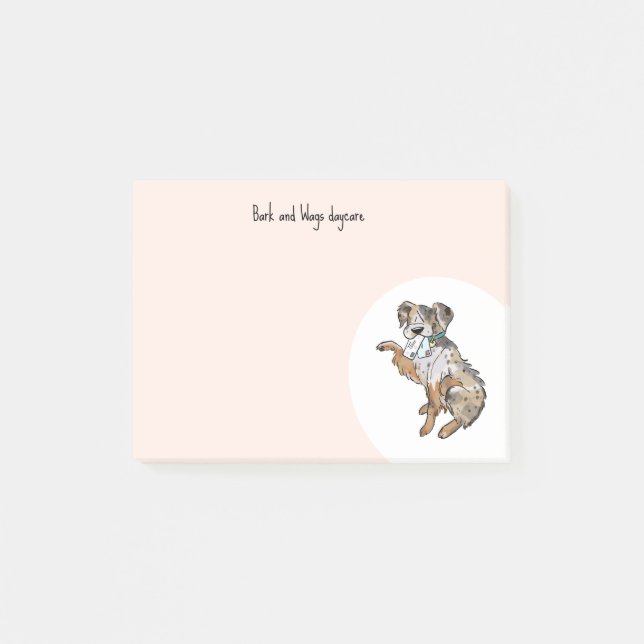 Anpassa Australian shepherd Post-it Block (Framsida)