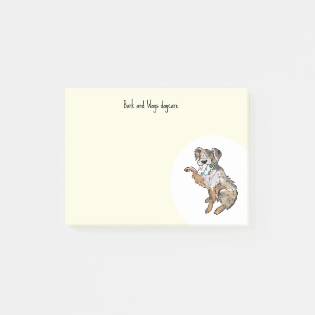 Anpassa Australian shepherd Post-it Block (Framsida)
