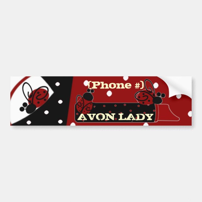 Anpassa Avon Dam Bumper Sticker Bildekal (Framsidan)