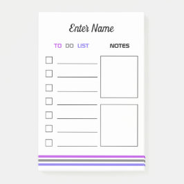 Anpassa avsnittet Anteckningar för att göra-lista Post-it Block