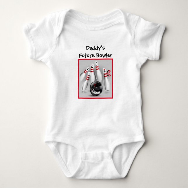 Anpassa Baby Bowling T Shirt (Framsida)