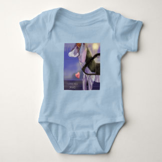 Anpassa Baby ljusblå "I KÄRLEK DU" T Shirt