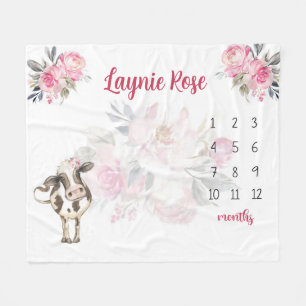 Anpassa babyblanket, avblankt för Flicka Baby Fleecefilt