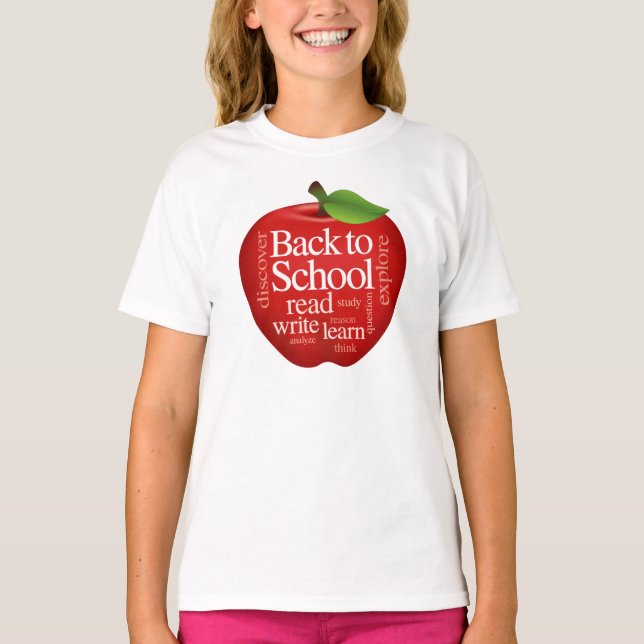 Anpassa Back to school T Shirt (Framsida)