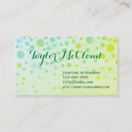 Anpassa båda sidorna av Grönt Bubbles Visitkort