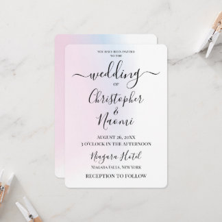 Anpassa bakgrunden till den här subtila pastellbak inbjudningar