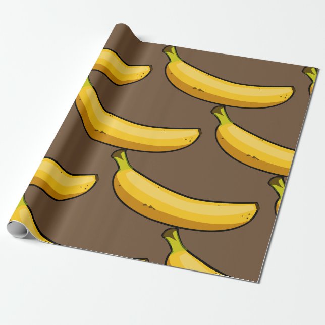 Anpassa Banana Presentpapper (Utrullad)