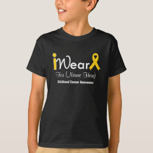 Anpassa barncancer i Guld Tee Shirt