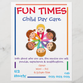 Anpassa barndagspapper reklamblad