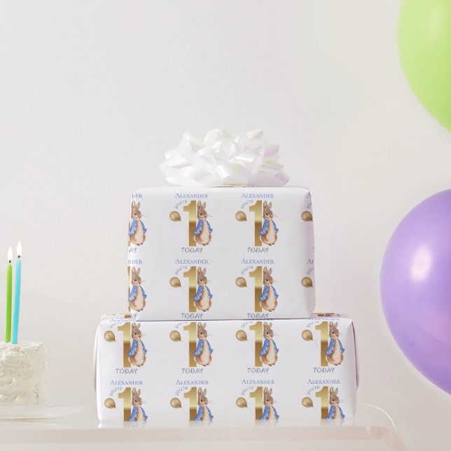 Anpassa Barns Namn Peter 1:a födelsedag Presentpapper (Festgåvor)