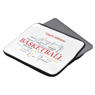 Anpassa Basketball Coach Tack i Ord Laptop Fodral
