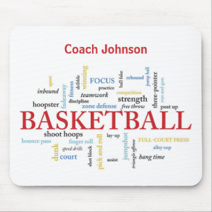 Anpassa Basketball Coach Tack i Ord Musmatta