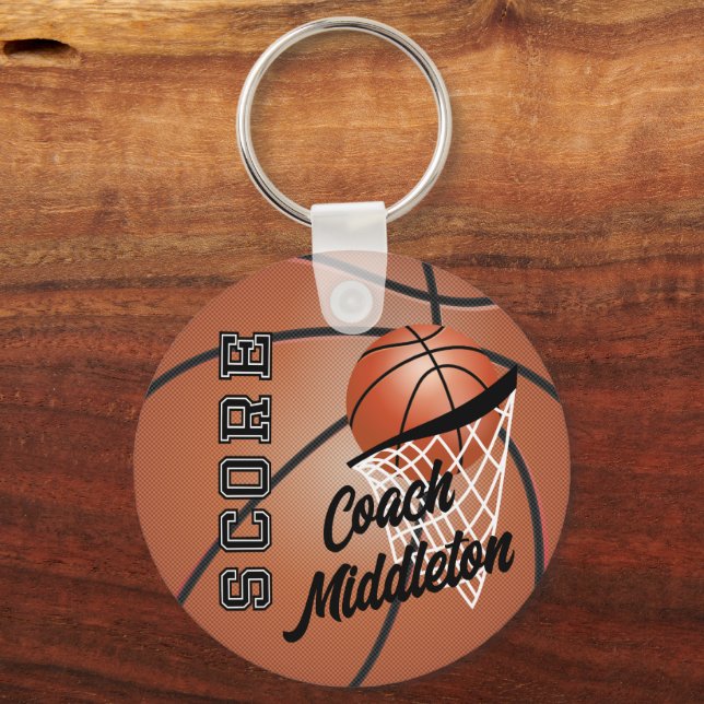 Anpassa Basketball Nyckelring (Framsida)