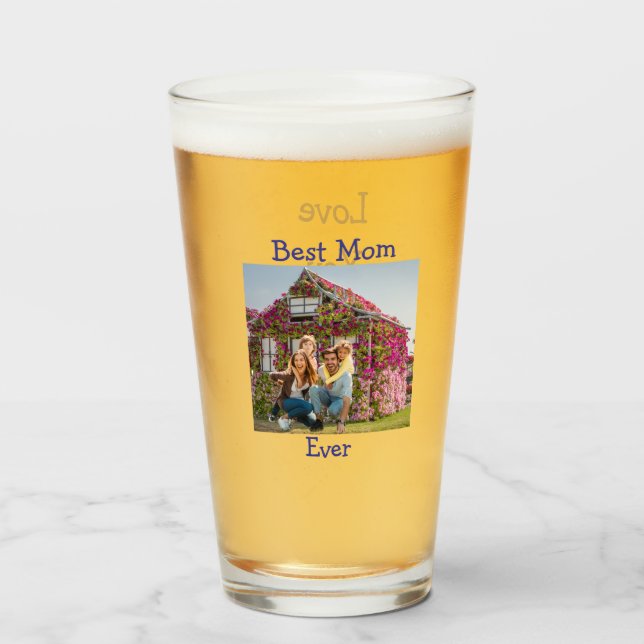 Anpassa bästa Mamma någonsin glass Kopp (Framsida fylld)