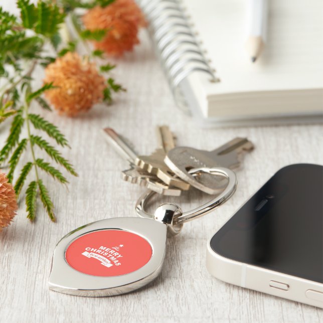 Anpassa bästa Önskemål Swirl Silverfärgad Nyckelring (Sidan)