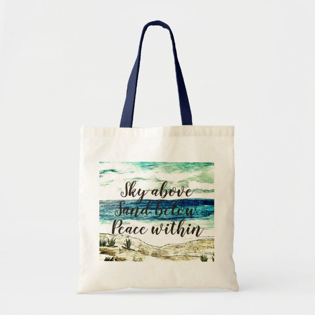 Anpassa Beach Tote Bag Tygkasse (Framsidan)