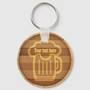 Anpassa Beer Keg-nyckelkedjan Nyckelring