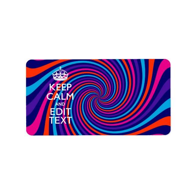 Anpassa Behållans Lugn på flerfärgad  Adressetikett (Framsidan)