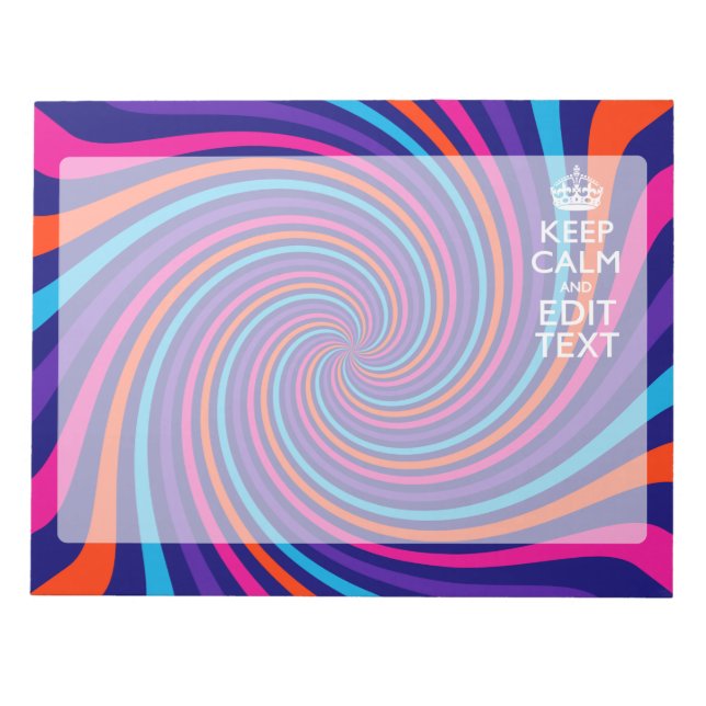 Anpassa Behållans Lugn Text med flera färger Anteckningsblock (Framsida)