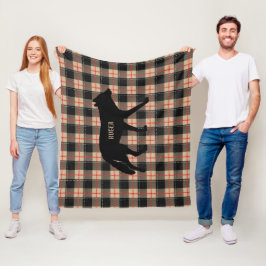 Anpassa Beige Buffalo-rutig Vild Coyote Hund Fleecefilt