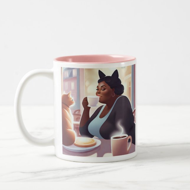 Anpassa Best Cat Mamma någonsin Två-Tonad Mugg (Vänster)