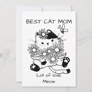 Anpassa Best cat mamma Tack Kort