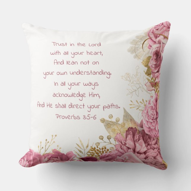 Anpassa Bible Verse Christian Gift Dekorativ kudde (Framsida)