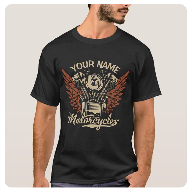 Anpassa Biker motorcyklar för motorcyklar Vingar G T Shirt (Skapare uppladdad)