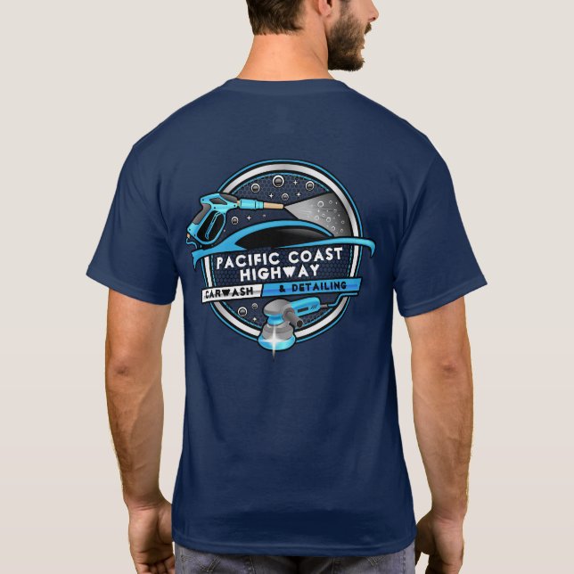 Anpassa bil Tvätta beställ två rasterbilder bakåt  T Shirt (Baksida)