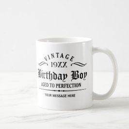 Anpassa Black Gothic Script Lustigt Birthday Mugg