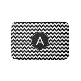 Anpassa Black White Chevron Mönster Badrumsmatta