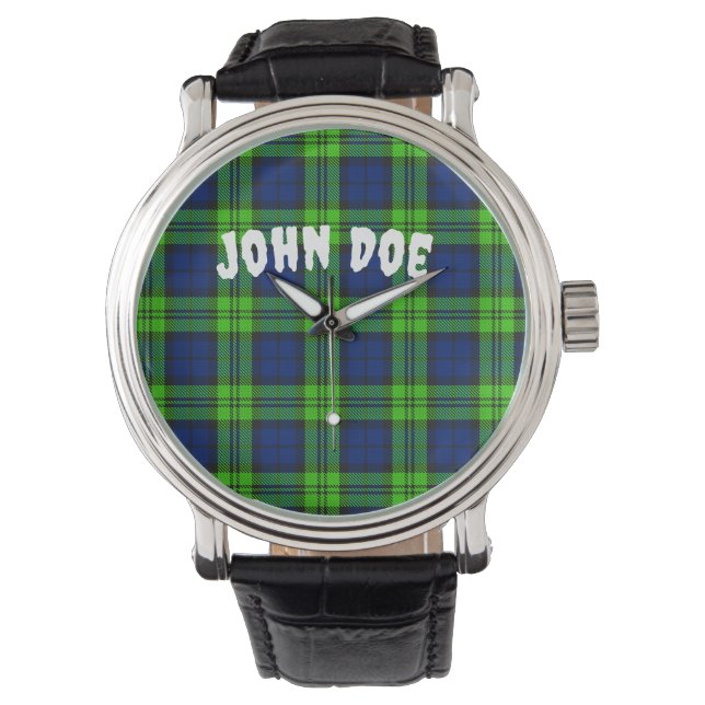 Anpassa Blackwatch Play Tartan Armbandsur (Framsida)