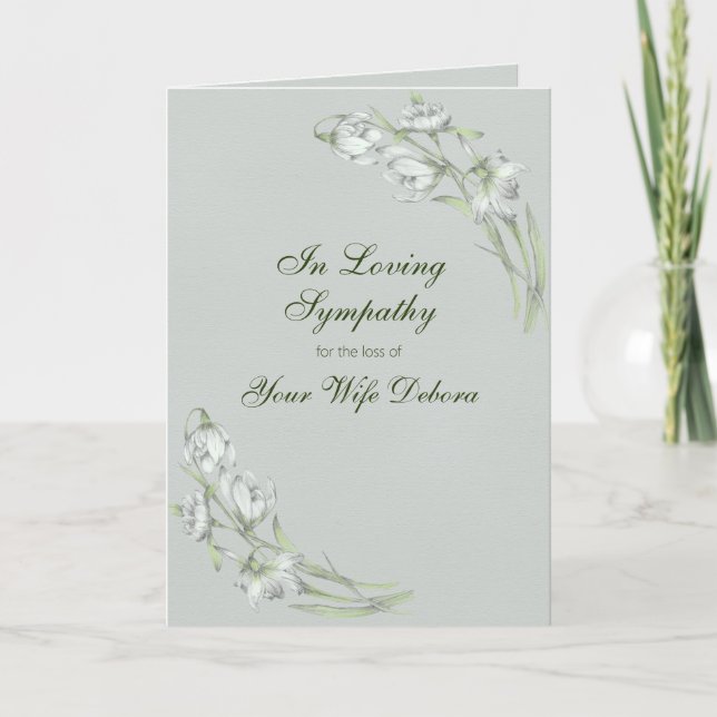 Anpassa Blommigt av Elegant Kort (Framsida)