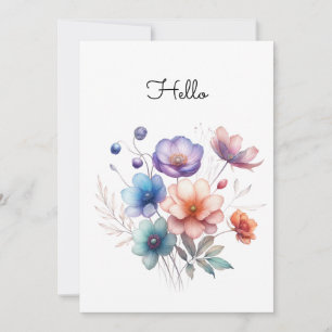 Anpassa blommigt av vattenfärgsbild i Bouquet-form